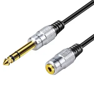 Jack Stereo da 6.35mm maschio a 3.5mm presa femmina cavo di prolunga per cuffie adattatore Jack per cuffie di grandi dimensioni