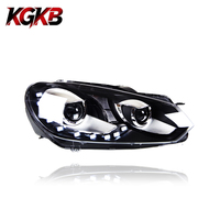 Faros Delanteros KGKB para VW Golf 6 MK6 2009-2012, Actualización de Alta Configuración, Faros LED con Lente de Proyector, Accesorios