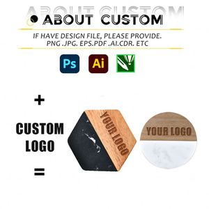 Promotional Wooden <b>Coasters</b> Custom <b>Slate</b> Marble <b>Coasters</b> Anti-scalding Beverage Resin <b>Coasters</b> with Custom logo - Product Image 4
