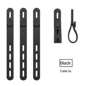 Wholesale <b>Elastic</b> Silicone Cable Ties Soft Adjustable Straps <b>Cord</b> Bundle Organizer Wrap Reusable Wire Management with Lock - Product Image 2
