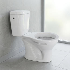 WC moderne en céramique deux pièces avec siphon en P, chasse double 3L/6L, réservoir encastré et abattant à fermeture douce - Product Image 4