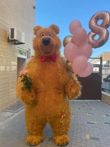 Costume da Mascotte <span class=keywords><strong>Orso</strong></span> Gonfiabile Gigante a Corpo Intero da 2,6 M per Adulti, Indossabile e Camminabile, Abito da Personaggio per Spettacoli di Intrattenimento, Senza Batteria - Product Image 2