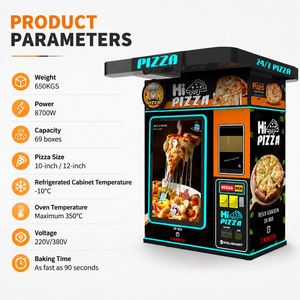 Robot distributeur de pizzas IPLAYSMART Auto Express Cartoon avec four infrarouge, machine à pizzas intelligente, distributeur automatique de pizzas - Product Image 2