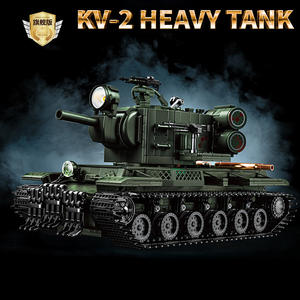 Modèle de char lourd de type Rat-Type Kv2, puzzle difficile à assembler avec des blocs de construction à petites particules - Product Image 6
