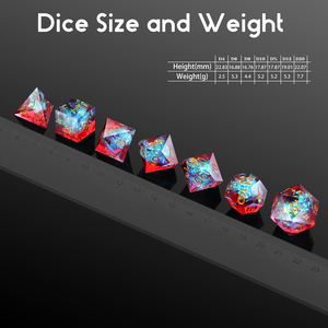 Làm bằng tay đa diện sắc nét cạnh nhựa xúc xắc đặt D & D tùy chỉnh DND xúc xắc cho ngục tối và rồng - Product Image 3