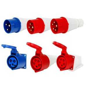 Three Pin 16A Industrial Plug Socket 380V IP66 Waterproof Construction Site Connector With Pure Copper Terminal - Product Image 2