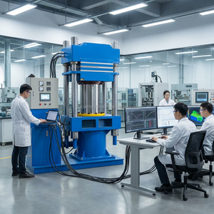 Presse <span class=keywords><strong>de</strong></span> vulcanisation <span class=keywords><strong>automatique</strong></span> à quatre colonnes pour plastique et caoutchouc <span class=keywords><strong>de</strong></span> laboratoire / Machine <span class=keywords><strong>de</strong></span> vulcanisation <span class=keywords><strong>de</strong></span> plaques <span class=keywords><strong>de</strong></span> caoutchouc à commande PLC - Product Image 2
