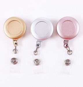 Porte-badges rétractables 32 mm pour cartes d'identité, porte-badges vierges pour infirmières, porte-badges en métal personnalisés avec clip crocodile, vente en gros - Product Image 1