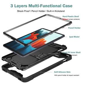 GSCASE Combo de 3 capas Funda de tableta resistente a prueba de golpes con soporte incorporado de alta calidad para Samsung <span class=keywords><strong>Galaxy</strong></span> <span class=keywords><strong>Tab</strong></span> S9 <span class=keywords><strong>Ultra</strong></span> 14,6 pulgadas - Product Image 3