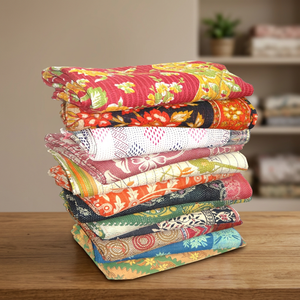 Lot indien brodé à la main Sari Patchwork Vintage Kantha Jeté Couvre-lit - Product Image 3