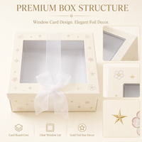 Boîte à fenêtre cosmétique GOTOP en deux parties avec fenêtre transparente en PET, laminage mat, structure robuste pour emballage cadeau de beauté haut de gamme