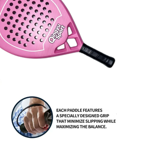 QINGYU <strong>SPORT</strong> 18K Carbon Fiber Padel Racket High Quality Professional Paddle Racket Training Competition in Stock Padel Racket - Product Image 6