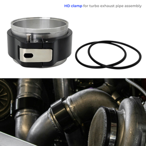 Kit de collier de serrage robuste en aluminium à démontage rapide de 2,5 po (63 mm) avec bride soudée en <span class=keywords><strong>V</strong></span> pour système de tuyauterie de refroidisseur intermédiaire de turbo automobile - Product Image 3