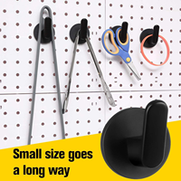 Crochets magnétiques en métal noir pour couronnes, support d'outils, organisateur de rangement pour garage, à fixer sur réfrigérateur ou surface métallique - Vente chaude