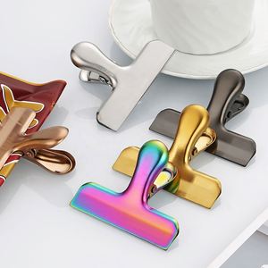 Custom LOGO Air Tight Seal Kitchen Bag Snack <b>Clips</b> Heavy Duty Stainless Steel Chip <b>Clip</b> for Food - Product Image 6