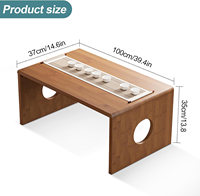 Table basse pliable en bambou, style japonais, pour méditation sur tatami, design peu encombrant, montage facile