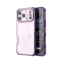 Funda Protectora Híbrida para Teléfono de TPU y PC con Estilo de Fibra de Carbono, Delgada, Anti-Impactos, Protección en las Cuatro Esquinas, Carga Inalámbrica