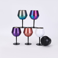 Nouvel Arrivage – Verre à Vin en Acier Inoxydable 14oz avec Base Mobile, Gobelet de Voyage Robuste Anti-Chute, Tasse Transparente Idéale pour Fêtes et Cadeaux