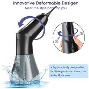 Les médecins professionnels recommandent un fil dentaire à eau sans fil IPX7 avec une tête de pulvérisation déformable qui peut être tournée sans fil - Product Image 5