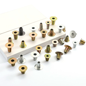 Tuercas Roscadas de Aleación de Zinc para Camas Blandas, Pernos Específicos para Muebles con Roscas Internas y Externas - Product Image 1