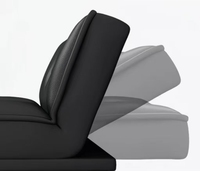 Sofá Cama Plegable de Cuero Moderno de Doble Uso, Ecológico, Inflable y Suave, para Sala de Estar, Dormitorio, Apartamentos Pequeños y Alquiler