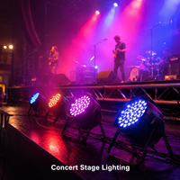 Luz LED Par RGB 3 en 1 de 54x3W con control DMX512 RDM y sonido para eventos de discoteca, bodas, conciertos y escenarios