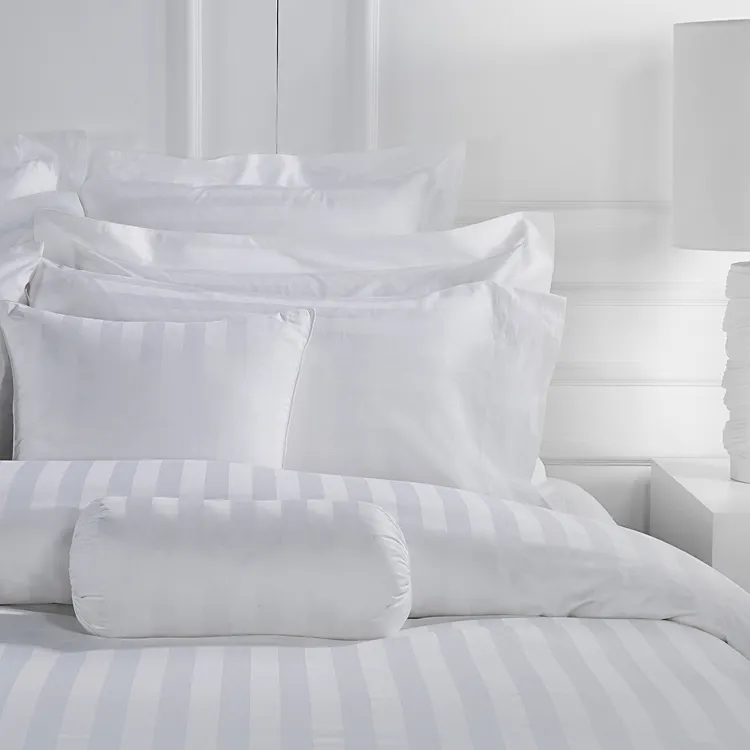 Wholesale Stripe 100% Cotton Duvet Cover Set Bedsheets 4Pcs Hotel Bedding Set