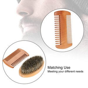<span class=keywords><strong>Set</strong></span> all'ingrosso di pettine in legno di bambù antistatico per <span class=keywords><strong>barba</strong></span> da uomo spazzola da <span class=keywords><strong>barba</strong></span> e Kit tascabile per la cura dei baffi - Product Image 5
