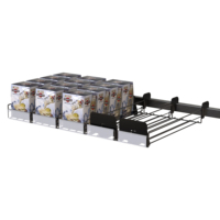 Étagère en métal poussoir système à ressort étagères à bouteilles plateau poussoir supermarché boisson en boîte biscuits poussoir