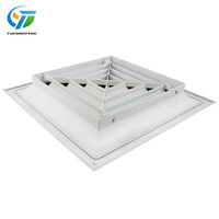 Diffuseurs de conduits d'air carrés en alliage d'aluminium modernes de haute qualité Grilles de ventilation étanches pour la climatisation de bureau