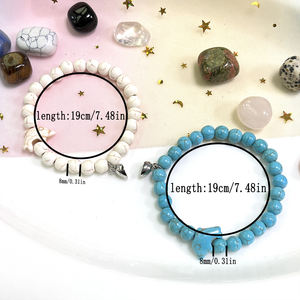 Nouveau <span class=keywords><strong>bracelet</strong></span> élastique en pierre romantique avec breloque <span class=keywords><strong>girafe</strong></span> aimant cœur anniversaire cadeau de la Saint-Valentin avec cartes - Product Image 6