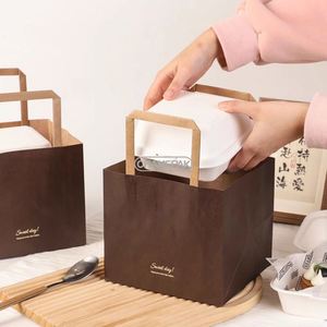 Bolsas de Papel Personalizadas para Alimentos, Bolsas de Papel para Compras con Asas para Comida Rápida, Pan, Galletas, Pasteles y Postres - Product Image 3