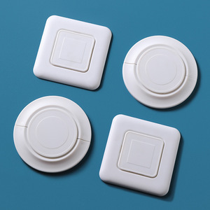 Air Conditioner Decorative Cover Square Round White ABS Wall Hole Plug Sealant For Indoor Unit Installation - Product Image 1