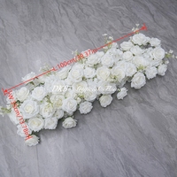 DKB Fabricant de chemins de table personnalisés 100*35cm blancs à fleurs pour la décoration de mariage, les fêtes d'anniversaire et les accessoires de décoration pour baby shower