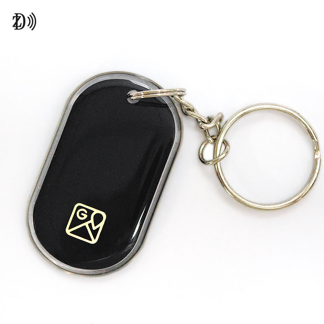 Waterproof 13.56MHz NTAG213 NFC Key Tag Epoxy Black NFC Keychain Social Meida NFC Tap Access Control Key Cards