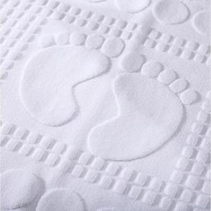 Haute qualité coton hôtel linge de bain Jacquard en relief blanc bain pied <span class=keywords><strong>serviette</strong></span> salle de bain anti-dérapant hôtel tapis de bain pied <span class=keywords><strong>serviette</strong></span> - Product Image 2