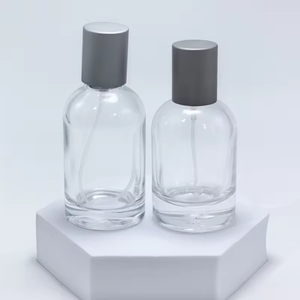 Customized <b>Glass</b> Bottle Cylindrical 50ml 100ml Perfume Bottle with Sprayer Silver Cap for Personal Care <b>Glass</b> <b>Container</b> - Product Image 5