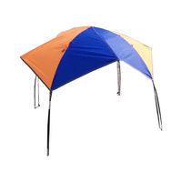Bateau pneumatique en caoutchouc pour 2/3/4 personnes, bateau de pêche en tissu Oxford épaissi, auvent pare-soleil dédié, parasol pour les eaux océaniques