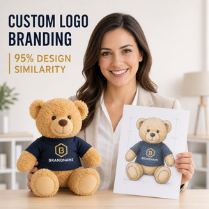 Ours en peluche classique de Noël personnalisé avec logo promotionnel, fabricant professionnel d'animaux en peluche - Product Image 1