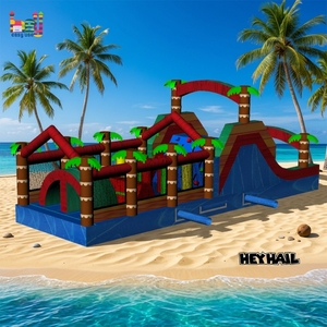 Parcours d'obstacles gonflable commercial pour enfants et adultes - Product Image 1