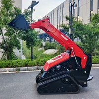 Pengiriman Gratis Mini Crawler Skid Steer Loader Euro 5 CE EPA Mesin Diesel Hidrolik Skid Loader Pertanian Skid Loader Kompak