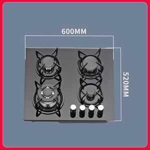 เตาแก๊ส5หัวเผาสแตนเลสกระจกนิรภัยพลังงานแสงอาทิตย์ทนทานทันสมัยดีไซน์สวย - Product Image 2