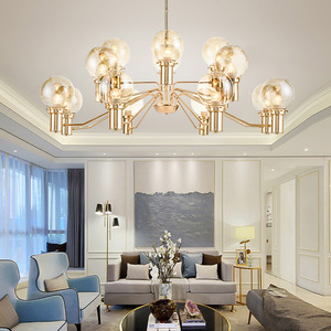 Vente chaude <span class=keywords><strong>Suspension</strong></span> <span class=keywords><strong>Globe</strong></span> D'or De Luxe Moderne Lustre En <span class=keywords><strong>Verre</strong></span> Lustre En Fer Pendentif Lumière En <span class=keywords><strong>Verre</strong></span> - Product Image 6