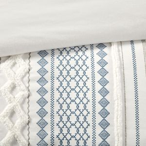 Ensemble de housse de couette en coton tissé 3D DB King et Twin Size avec motif floral et solide en chenille pour la literie, le mariage et la maison - Product Image 2