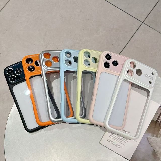 Anti-Shock PC Gel Acrylic Phone Case Soft TPU Frame PC Bumper Camera Protection Cover for iPhone 17 16 15 14 13 12 11