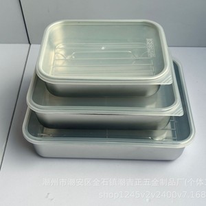 Stainless Steel <b>Food</b> <b>Storage</b> <b>Container</b> With Soft Lid Rectangle <b>Stackable</b> For Refrigerator Travel Use - Product Image 4