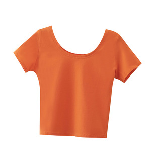 <span class=keywords><strong>Crop</strong></span> <span class=keywords><strong>top</strong></span> moulant à <span class=keywords><strong>manches</strong></span> papillon pour femme, coupe slim, taille haute, anti-boulochage, court - Product Image 5