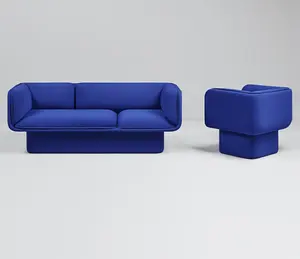 Mini kare bağlantı kumaş koltuk takımı minimalist salon sandalye modern tatlı dükkanı otel kanepe