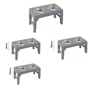 Elevated <strong>Dog</strong> <strong>Bowls</strong> for Small Medium <strong>Dogs</strong>, <strong>3</strong> Height Adjustable Raised Stand with Stainless Steel Food <strong>Bowls</strong>, Non-Slip <strong>Feeder</strong> - Product Image 3