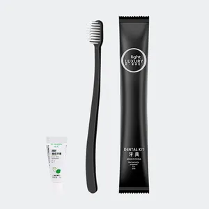 Kit odontológico de hotel tipo Eco/conjunto odontológico de hotel/kits de escova de dentes e pasta de dentes de hotel